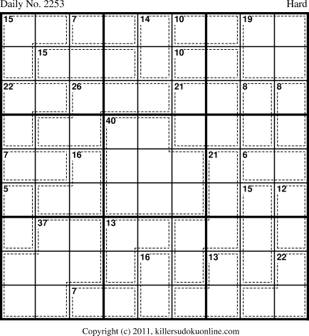 Killer Sudoku for 2/18/2012