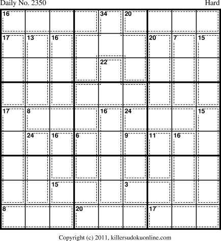 Killer Sudoku for 5/25/2012