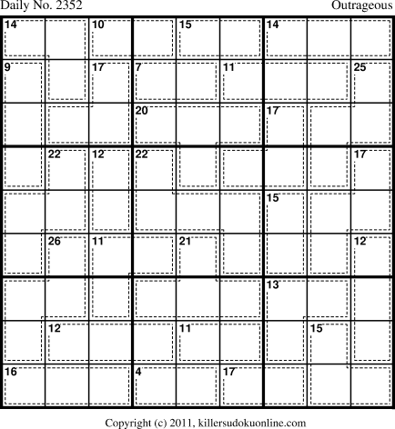 Killer Sudoku for 5/27/2012