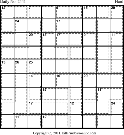 Killer Sudoku for 8/24/2012
