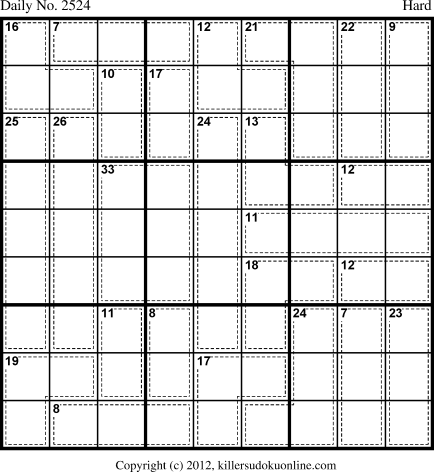 Killer Sudoku for 11/15/2012