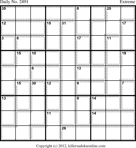 Killer Sudoku for 10/13/2012
