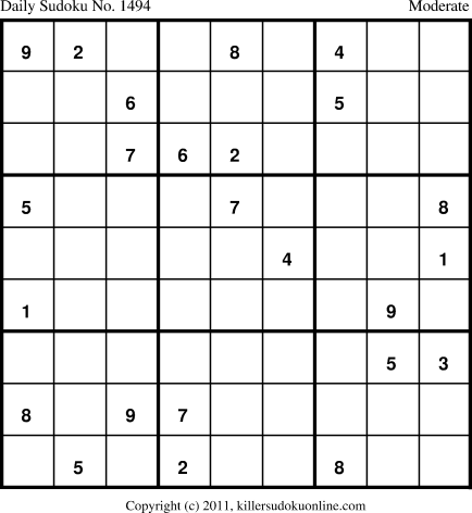 Killer Sudoku for 4/5/2012