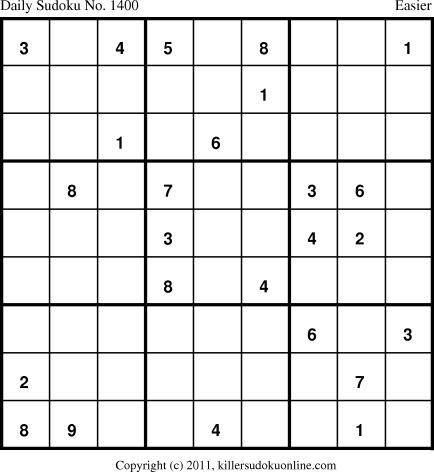 Killer Sudoku for 1/2/2012