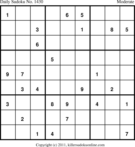 Killer Sudoku for 2/1/2012