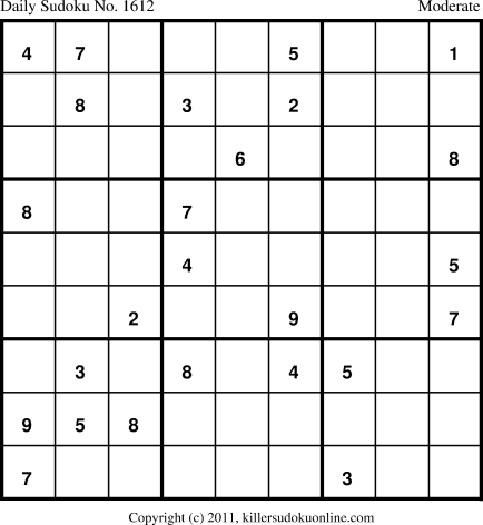 Killer Sudoku for 8/1/2012
