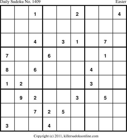 Killer Sudoku for 1/11/2012