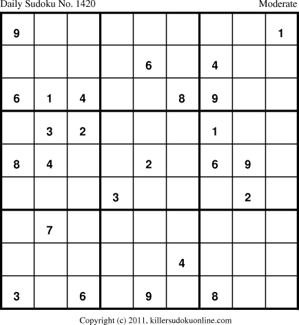Killer Sudoku for 1/22/2012