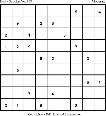 Killer Sudoku for 10/19/2012