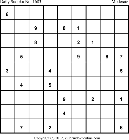 Killer Sudoku for 10/11/2012