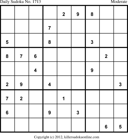 Killer Sudoku for 11/10/2012