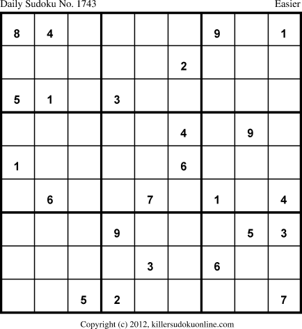 Killer Sudoku for 12/10/2012