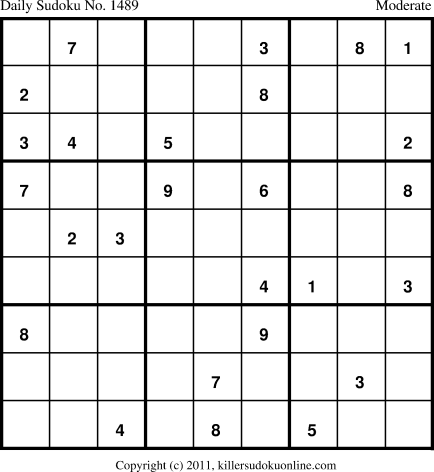 Killer Sudoku for 3/31/2012