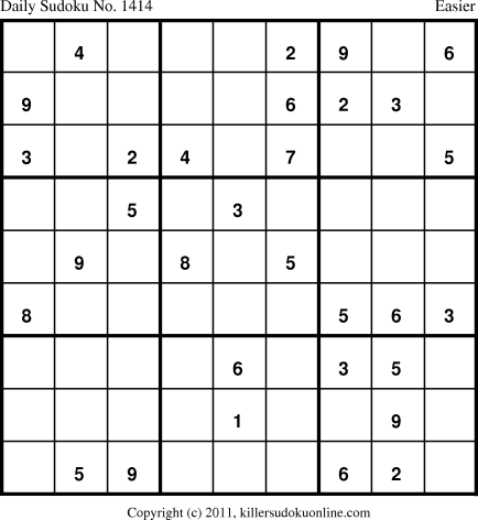 Killer Sudoku for 1/16/2012