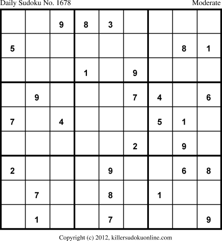Killer Sudoku for 10/6/2012