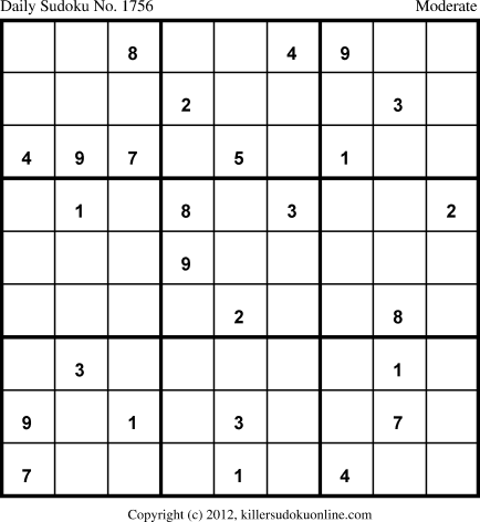 Killer Sudoku for 12/23/2012