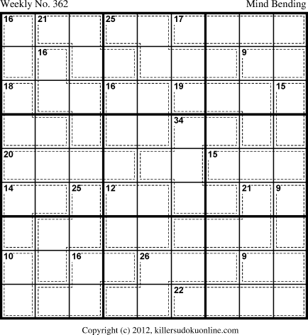 Killer Sudoku for 12/10/2012