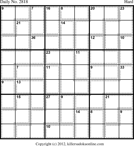 Killer Sudoku for 9/5/2013