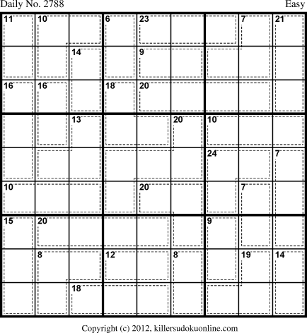Killer Sudoku for 8/6/2013