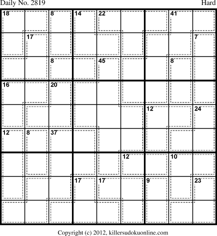 Killer Sudoku for 9/6/2013