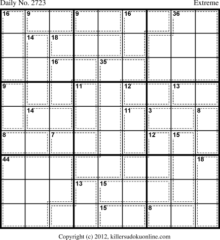 Killer Sudoku for 6/2/2013
