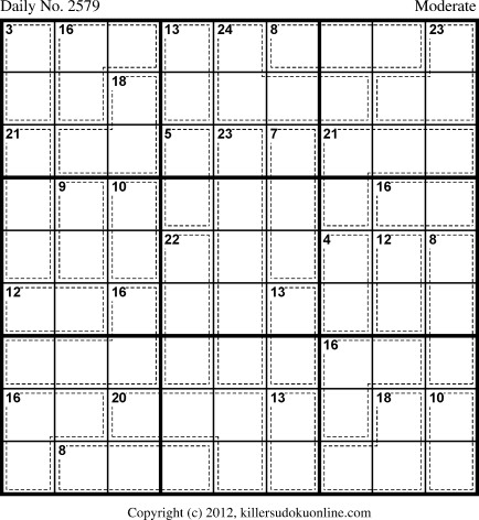 Killer Sudoku for 1/9/2013