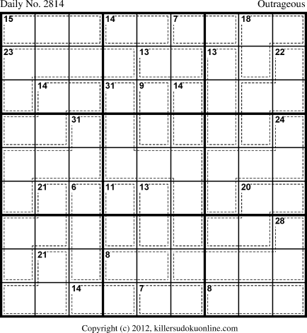 Killer Sudoku for 9/1/2013