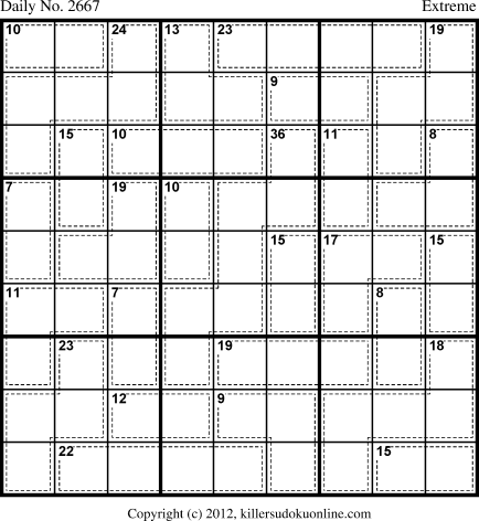 Killer Sudoku for 4/7/2013