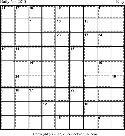 Killer Sudoku for 9/2/2013