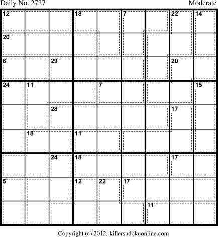 Killer Sudoku for 6/6/2013