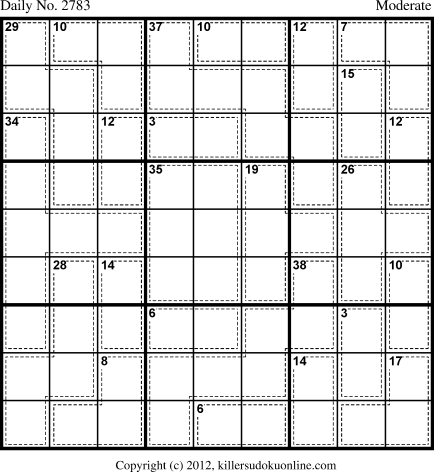 Killer Sudoku for 8/1/2013