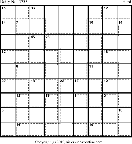 Killer Sudoku for 7/4/2013