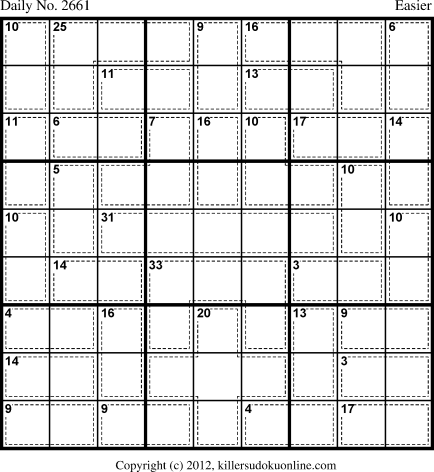 Killer Sudoku for 4/1/2013