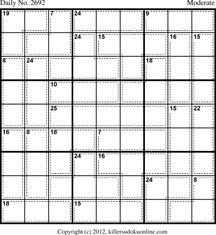 Killer Sudoku for 5/2/2013