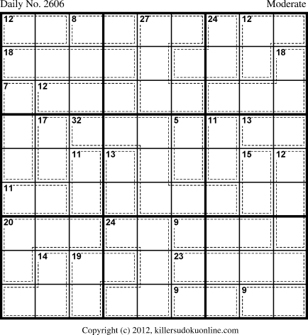 Killer Sudoku for 2/5/2013