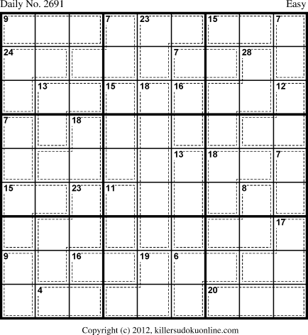 Killer Sudoku for 5/1/2013