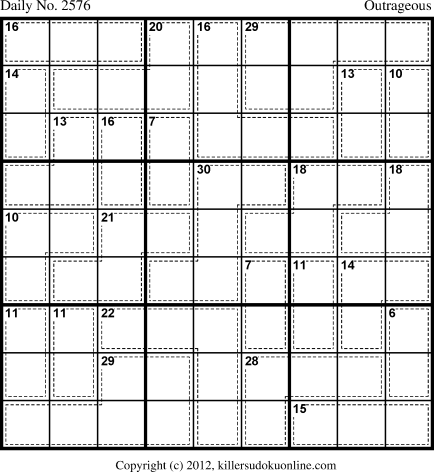 Killer Sudoku for 1/6/2013