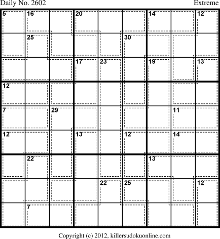 Killer Sudoku for 2/1/2013