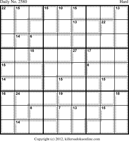 Killer Sudoku for 1/10/2013