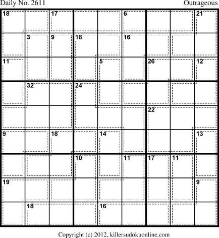 Killer Sudoku for 2/10/2013