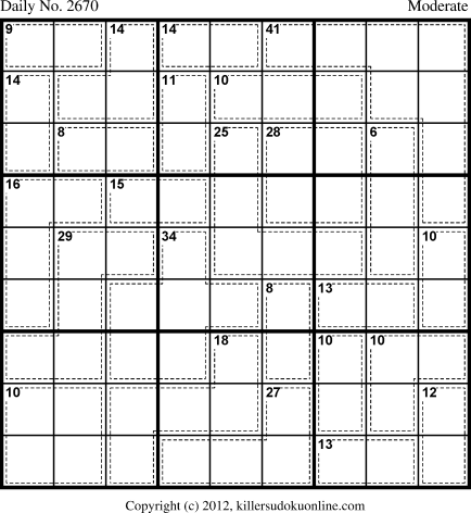 Killer Sudoku for 4/10/2013
