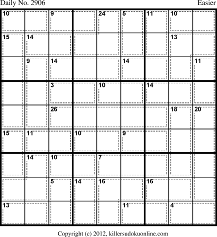 Killer Sudoku for 12/2/2013