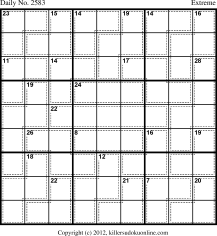 Killer Sudoku for 1/13/2013