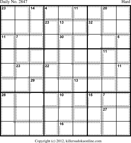 Killer Sudoku for 10/4/2013