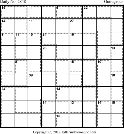 Killer Sudoku for 10/5/2013
