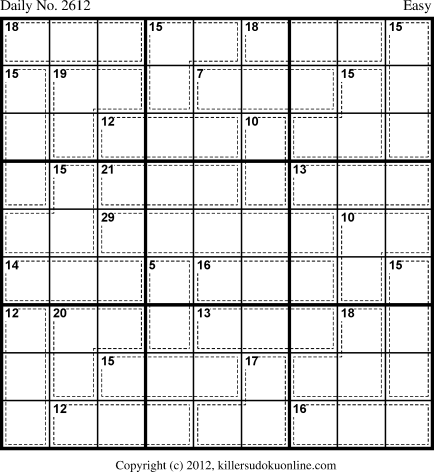 Killer Sudoku for 2/11/2013