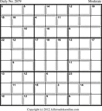 Killer Sudoku for 11/5/2013