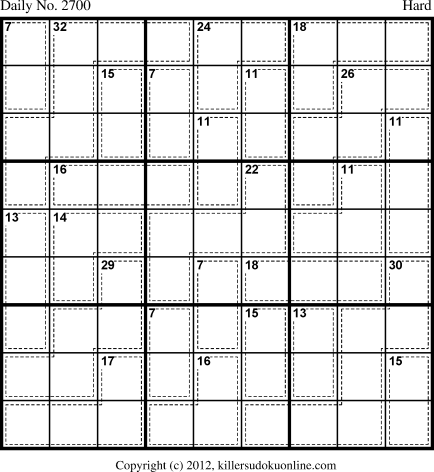Killer Sudoku for 5/10/2013
