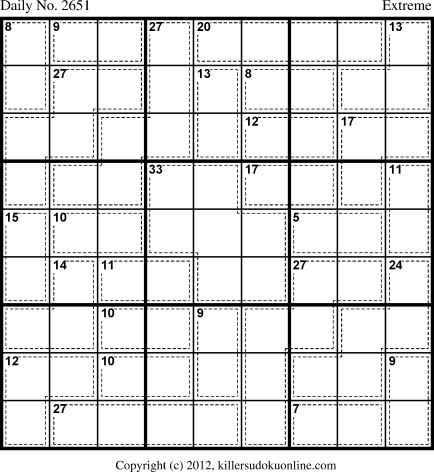 Killer Sudoku for 3/22/2013