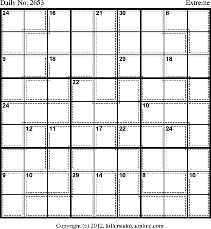 Killer Sudoku for 3/24/2013